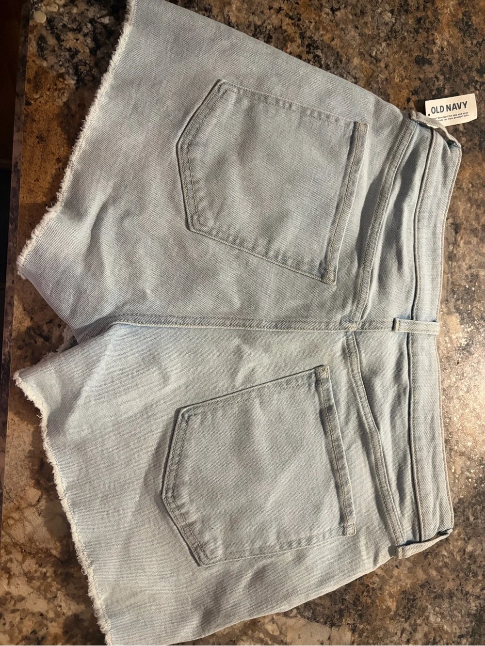 Old Navy Faded Light Blue Denim Cutoff Shorts